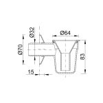Sifonas kondensatui baltas