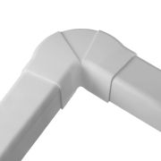 Plokščias išlenkimas reguliuojamas 80x60 mm baltas