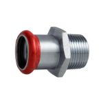 Perėjimas presuojamo anglinio plieno d18x1/2" išoriniu sriegiu (M profilis)